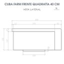 Ver mais imagens de Cuba Cozinha Farm Sink Quadratta 40 cm Estilo Fazenda Avental