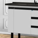Ver imagem 3 de Gabinete de Cozinha 3 Gavetas Armário de Pia 1 Porta 114cm:Branco