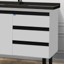 Ver imagem 4 de Gabinete de Cozinha 3 Gavetas Armário de Pia 1 Porta 114cm:Branco