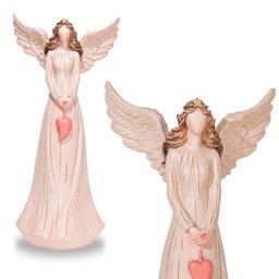 Anjo De Resina Decorativo Pequeno Com Coração 15cm - 2