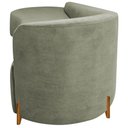 Ver imagem 5 de Divã Recamier Orgânico França 180cm Lado Esq Pés Madeira Bouclé Verde Oliv