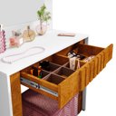 Ver imagem 5 de Penteadeira Camarim 90cm com Espelho Lilian Branco/naturalle B02 - Mpozenato