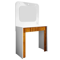 Penteadeira Camarim 90cm com Espelho Lilian Branco/naturalle B02 - Mpozenato - 7