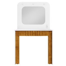 Penteadeira Camarim 90cm com Espelho Lilian Branco/naturalle B02 - Mpozenato - 6