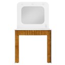Ver imagem 6 de Penteadeira Camarim 90cm com Espelho Lilian Branco/naturalle B02 - Mpozenato