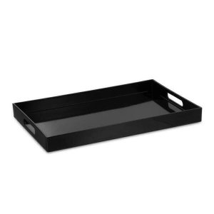 Bandeja Retangular Black 40cm - Mimo Style