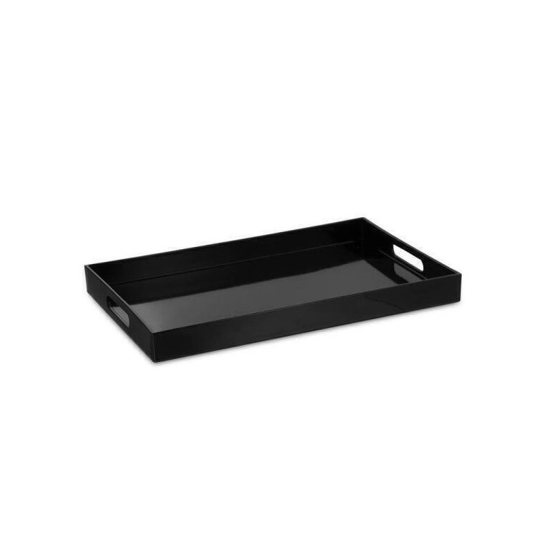 Bandeja Retangular Black 40cm - Mimo Style