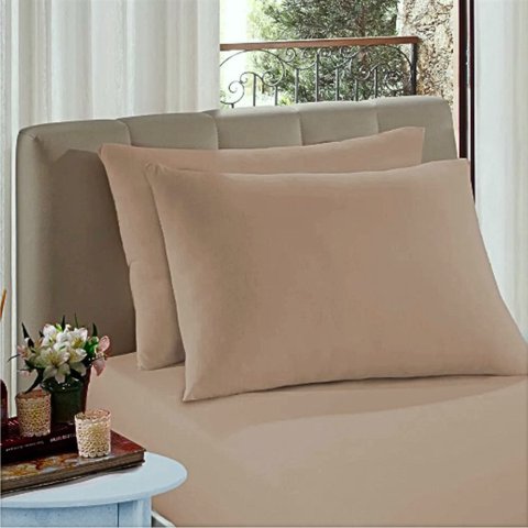 Lençol Avulso Solteiro de Malha Vivaldi Premium Sul Brasil:doce de Leite