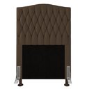 Ver imagem 3 de Cabeceira Greta Cama Box Solteiro 90cm Suede Marrom