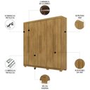 Ver imagem 3 de Guarda Roupa Casal 218cm 6 Portas Elegance Nature - Vila Rica
