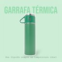 Ver imagem 5 de Garrafa Termica Parede Dupla 3 Copo Aço Inox Squeeze 500ml:verde
