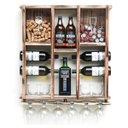 Ver imagem 1 de Barzinho De Madeira Porta Rolhas, Tampinhas E Taças- Rústico