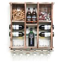 Ver imagem 1 de Barzinho de Madeira Porta Rolhas, Tampinhas e Taças- Rústico