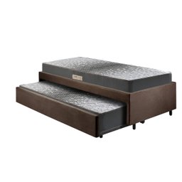 Bicama Box Solteiro 88x188 Suede com Dois Colchões de Espuma Dual Firm Ecoflex - 9