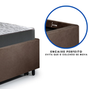 Ver mais imagens de Bicama Box Solteiro 88x188 Suede com Dois Colchões de Espuma Dual Firm Ecoflex