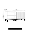 Ver imagem 7 de Rack Bancada para Tv 45 Pol 136cm Lucca Off White/freijó C01 - Mpozenato