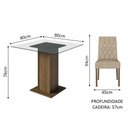 Ver imagem 3 de Conjunto Sala de Jantar Mesa Tampo de Vidro 4 Cadeiras Rustic/imperial Noemi Madesa