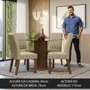 Ver imagem 4 de Conjunto Sala de Jantar Mesa Tampo de Vidro 4 Cadeiras Rustic/imperial Noemi Madesa