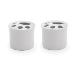 Kit com 2 Porta Escova de Dente Porcelana
