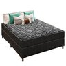 Cama Box Viúva 128 Matelassê Onda Preto com Colchão Lisboa Espuma D28 Preto Bello Box - 1