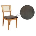 Ver imagem 7 de Mesa de Jantar Base Ripada 105cm com 4 Cadeiras 100% Mdf Cor:off White com Freijó e Veludo Slim