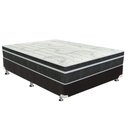 Ver imagem 1 de Cama Box Casal: Colchão Molas Orthoflex Bonnel Venezia + Base CRC Suede Black(138x188)