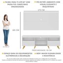 Ver imagem 3 de Rack c/ Painel TV 65" Retrô Holanda Multimóveis BR3133 Branco/Natural