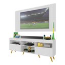 Ver imagem 2 de Rack c/ Painel TV 65" Retrô Holanda Multimóveis BR3133 Branco/Natural