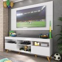 Ver imagem 1 de Rack c/ Painel TV 65" Retrô Holanda Multimóveis BR3133 Branco/Natural