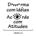 Ver imagem 3 de Adesivo Decorativo Durma Com Idéias, Acorde Com Atitudes