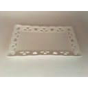 Ver imagem 2 de Bandeja Decorativa Porcelana Branca Coração Vazado 20X11,5Cm