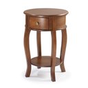 Ver imagem 1 de Mesa de Apoio Redonda 1 Gaveta Imbuia Verniz