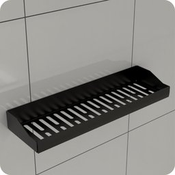 Porta Shampoo Adesivo Sem Furar Parede Preto DF - 4 Porta Shampoo Adesivo Sem Furar Parede Preto DF - 4