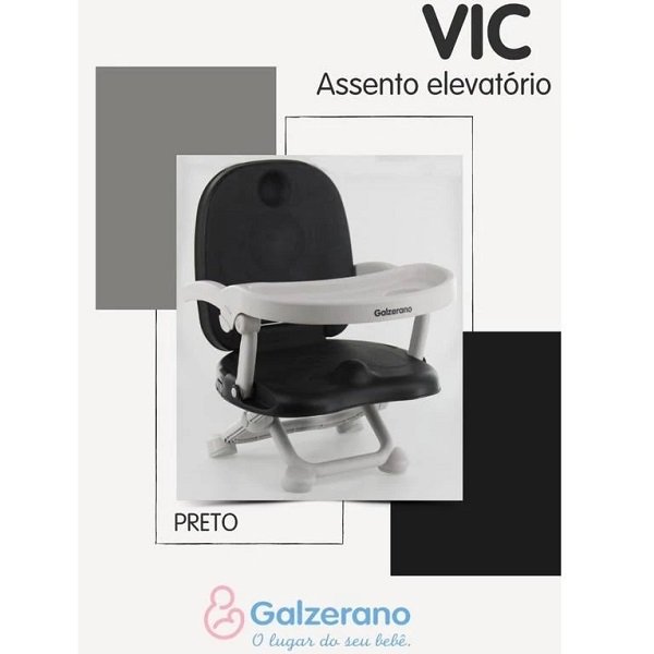 Assento Elevatorio VIC Preto Galzerano - 3