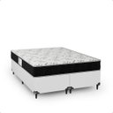 Ver imagem 1 de Cama Box Casal Bipartido + Colchão D33 One Face - 56x138x188cm - e-Shop Casa - Couro