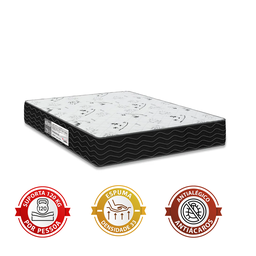 Cama Box Casal Bipartido + Colchão D33 One Face - 56x138x188cm - E-shop Casa - Couro - 4
