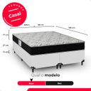 Ver imagem 3 de Cama Box Casal Bipartido + Colchão D33 One Face - 56x138x188cm - e-Shop Casa - Couro