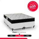 Ver imagem 5 de Cama Box Casal Bipartido + Colchão D33 One Face - 56x138x188cm - e-Shop Casa - Couro