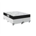 Ver imagem 1 de Cama Box Casal Bipartido + Colchão D33 One Face - 56x138x188cm - E-shop Casa - Couro