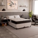 Ver imagem 6 de Cama Box Casal Bipartido + Colchão D33 One Face - 56x138x188cm - e-Shop Casa - Couro