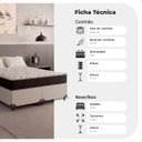 Ver imagem 2 de Cama Box Casal Bipartido + Colchão D33 One Face - 56x138x188cm - e-Shop Casa - Couro