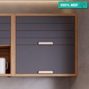 Ver imagem 2 de Armário Aéreo de Cozinha 100%mdf 80cm 2 Portas Basculantes Eloise Mgm Móveis Freijó/titanium