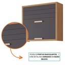 Ver imagem 5 de Armário Aéreo de Cozinha 100%mdf 80cm 2 Portas Basculantes Eloise Mgm Móveis Freijó/titanium
