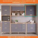 Ver imagem 6 de Armário Aéreo de Cozinha 100%mdf 80cm 2 Portas Basculantes Eloise Mgm Móveis Freijó/titanium
