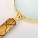 Ver imagem 4 de Lupa De Aumento Decorativa Caramelo 24X10X2Cm Dourado