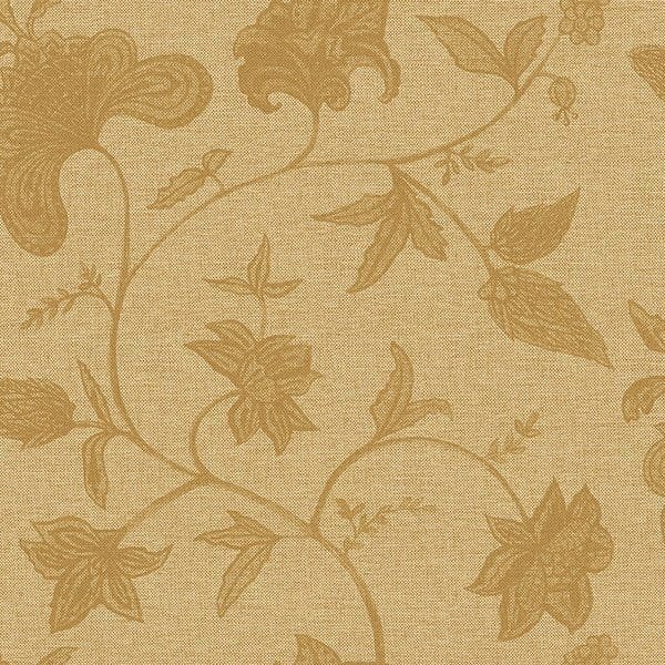 Papel De Parede Natural 1406 Vinílico Floral Bege Caramelo - 4