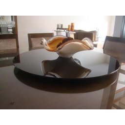 Prato Giratório Vidro Temperado 8Mm Mesa Jantar 60Cm Preto - 3