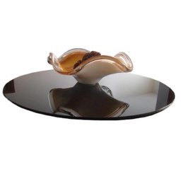 Prato Giratório Vidro Temperado 8Mm Mesa Jantar 60Cm Preto - 1