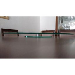 Prato Giratório Vidro Temperado 8Mm Mesa Jantar 60Cm Preto - 4