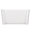 Ver imagem 7 de Cabeceira Design para Cama Queen Torres Pés em Madeira Pu/bouclê Preto/off White G91 - Gran Belo
